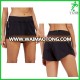 98%polyester 2%spandex gay short shorts black back with zipper pocket wholesale booty shorts women