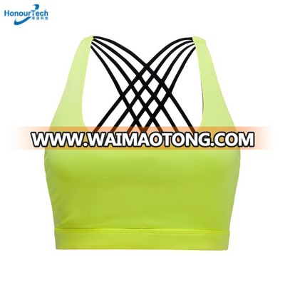 Wholesale Breathable Yoga Bra Sexy Seamless Women Sports Gym Athletic Bra