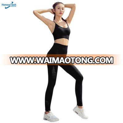 High Waist Hips Stretch Running Quick Dry Tight Breathable Fitness Yoga Pants for Women