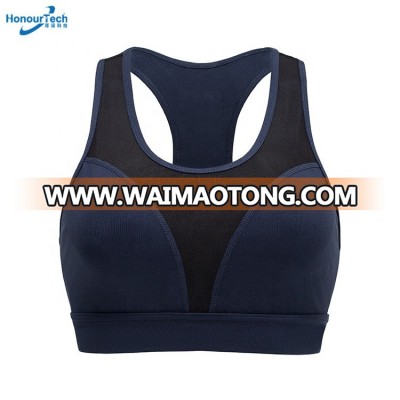 New Product Cheap Plus Size Fitness Yoga Wear Colour Splice Women Sports Bra Top