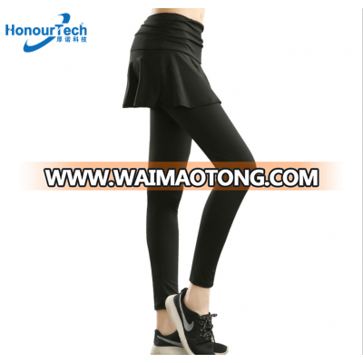 2019 Popular Polyester Custom Sexy Tight Fitness Sport Training Legging Pants Girl Skirt