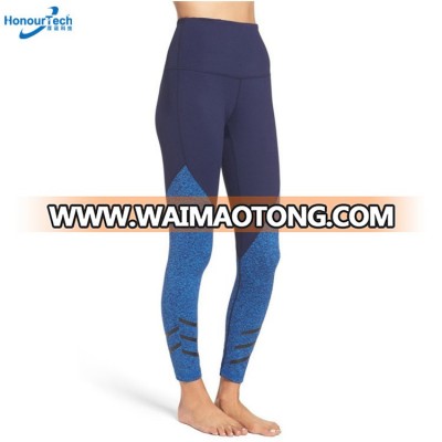 Hot Style Stitching Colour High Elastic Sports Ftness Yoga Pants for Women