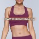 Custom sports active wear padded zip up strappy yoga bra for women