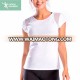 High Quality Women White bodybuilding shirt with mesh Workout yoga tops